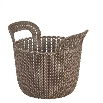CURVER Basket Knit XS apvali pintinė 3L 23x19x19 cm ruda