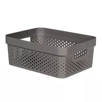 CURVER Infinity perdirbto plastiko dėžė 11L 36x27x14cm tamsiai pilka