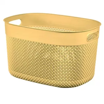 CURVER Filo L 18L apsauginė dėžė geltona 38x28x22cm pintos rotango imitacijos