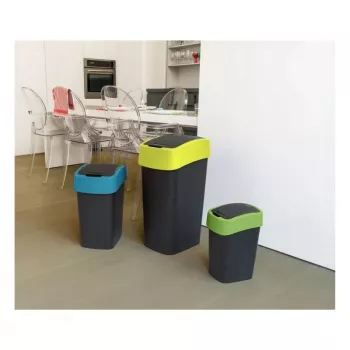 CURVER Flip Bin 25L šiukšlių krepšys juodas/geltonas