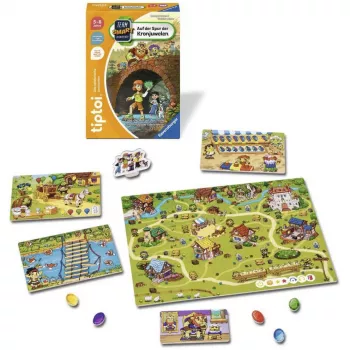 Ravensburger tiptoi Team SMART tyrimas: Karūnos brangakmenių pėdsakais – interaktyvus detektyvinis stalo žaidimas 6–10 metų vaikams, 1–4 žaidėjams, vokiečių kalba, reikalingas tiptoi rašiklis