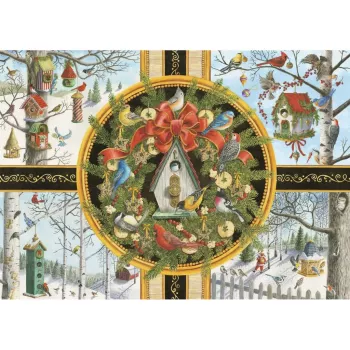 Ravensburger didelių detalių dėlionė Singvögel im Winter (500 dalių)