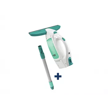LEIFHEIT Dry&Clean elektrinis langų valytuvas su 43 cm Click System rankena, baltas/turkio spalvos