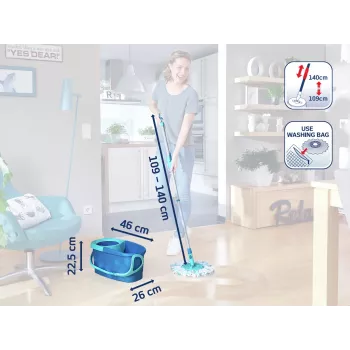LEIFHEIT Grindų valymo rinkinys Rotation Disc Mop Ergo su Power Cleaner 1L