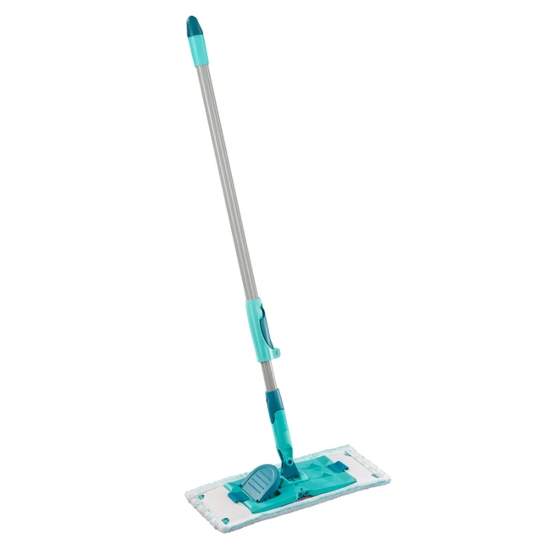 LEIFHEIT PowerClean M grindų šluota su teleskopiniu kotu, 33 cm, žalia/pilka
