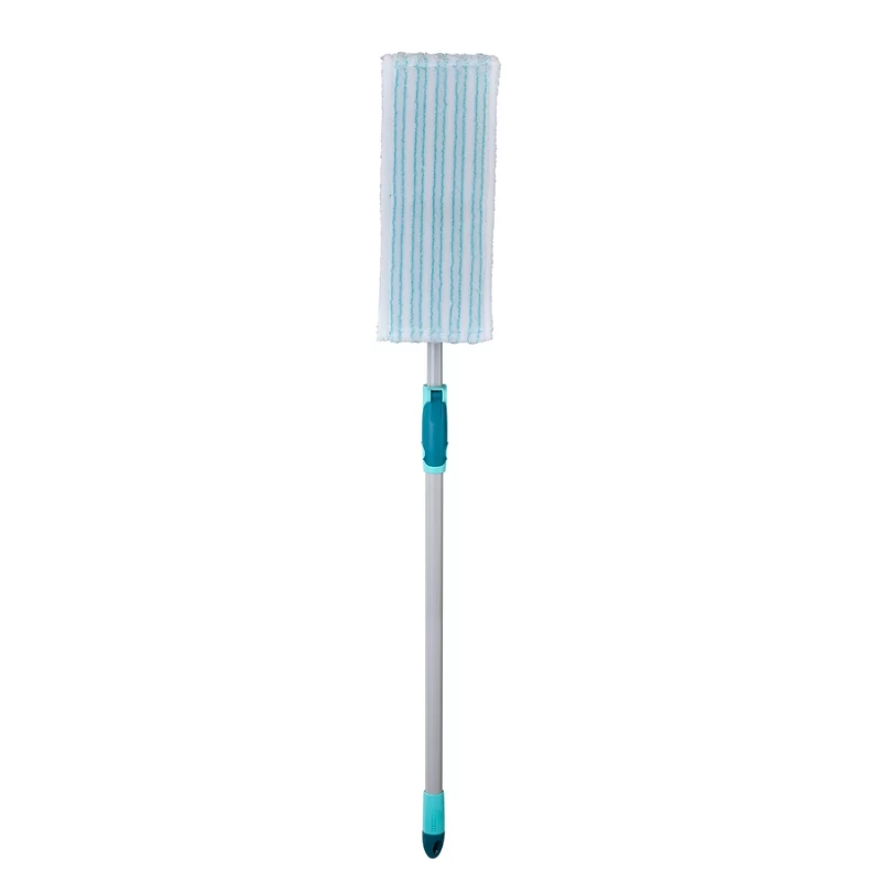 LEIFHEIT PowerClean M grindų šluota su teleskopiniu kotu, 33 cm, žalia/pilka