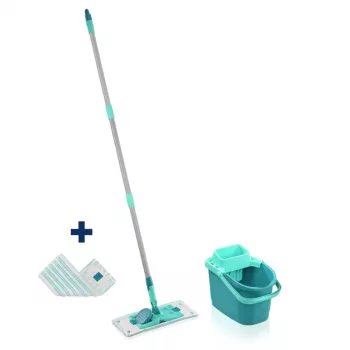 Leifheit Clean Twist M Ergo grindų valymo rinkinys su Micro Duo M mikro pluošto šluoste, 33 cm, žalia/balta