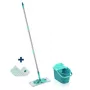Leifheit Clean Twist M Ergo grindų valymo rinkinys su Micro Duo M mikro pluošto šluoste, 33 cm, žalia/balta