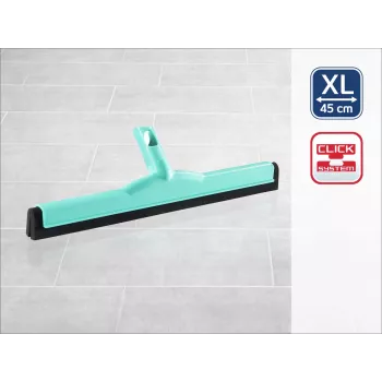LEIFHEIT Click System grindų šluostės galva 45 cm vandens surinkimui, dviguba guminė lūpa, mėlyna/balta
