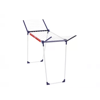 LEIFHEIT Pegasus 160 Solid Slim skalbinių džiovinimo stovas, 16 m, sulankstomas, milteliniu būdu dažytas plienas, vidaus/lauko, juodas