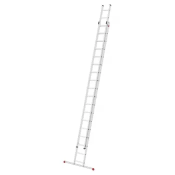Hailo ProfiStep duo 7218-007 aliumininės ištraukiamos kopėčios, 2x25 laipteliai, maks. darbinis aukštis 9,5 m, sidabrinės