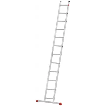 Hailo ProfiStep uno 7112-007 aliuminės atraminės kopėčios, 9 laipteliai, maks. darbinis aukštis 4,3 m, sidabrinės