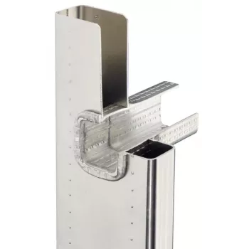 Hailo ProfiStep uno 7112-007 aliuminės atraminės kopėčios, 9 laipteliai, maks. darbinis aukštis 4,3 m, sidabrinės