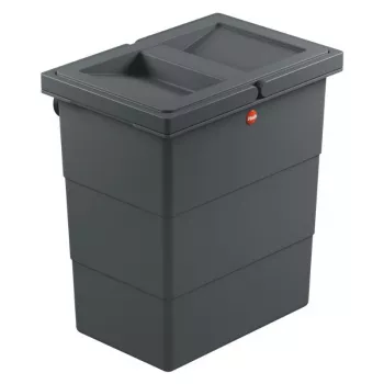 HAILO FlexBox S sieninis šiukšlių krepšys 7L tamsiai pilkas