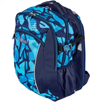 Herlitz Ultimate Camo Blue mokyklinė kuprinė 18L PET