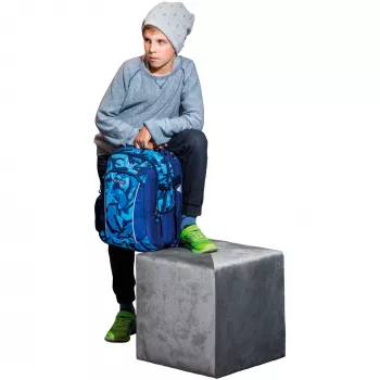 Herlitz Ultimate Camo Blue mokyklinė kuprinė 18L PET