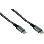 GoodConnections magnetinis USB 2.0 spiralinis kabelis 60W USB-C į USB-C, juodas/baltas, 1m 2060-MT010SW
