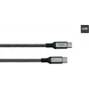 GoodConnections magnetinis USB 2.0 spiralinis kabelis 60W USB-C į USB-C, juodas/baltas, 1m 2060-MT010SW