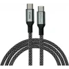 GoodConnections magnetinis USB 2.0 spiralinis kabelis 60W USB-C į USB-C, juodas/baltas, 1m 2060-MT010SW