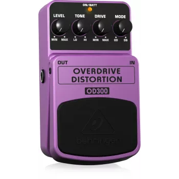 Behringer OD300 Overdrive/Distortion efektų pedalas, violetinės ir juodos spalvos
