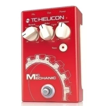 TC Helicon Mic Mechanic 2 vokalo efektų pedalas su reverb, echo, pitch correction ir Adaptive Tone