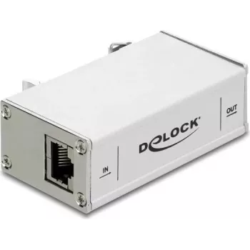 Delock Tinklo apsaugos nuo viršįtampių modulis RJ45 10G DIN bėgių montavimui