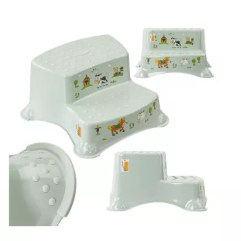 KEEEPER dviejų pakopų suoliukas Igor Funny Farm 40x37x21 cm švelniai žalios spalvos