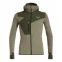 Salewa Puez 2 Dry ilgomis rankovėmis džemperis su gobtuvu ir visu užtrauktuku Dark Olive Melange vyrams XL