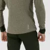Salewa Puez 2 Dry ilgomis rankovėmis džemperis su gobtuvu ir visu užtrauktuku Dark Olive Melange vyrams XL