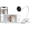 Chillax DM688 vaizdo kūdikio stebėjimo monitorius su 2,8 inch spalvotu ekranu, 2,4 GHz FHSS, 300 m ryšio nuotoliu, dvipusiu ryšiu, temperatūros jutikliu, lopšinėmis, baltas