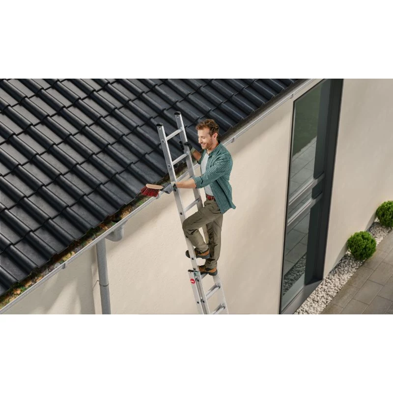 HAILO S80 ProfiStep duo kombinuotos kopėčios, aliuminės, 2x15 laiptelių, maks. apkrova 150 kg