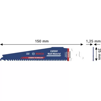 Bosch EXPERT Multi Material 2608902332 S959XHM staliaus pjūklo geležtė, karbido, 150 mm, 6 TPI