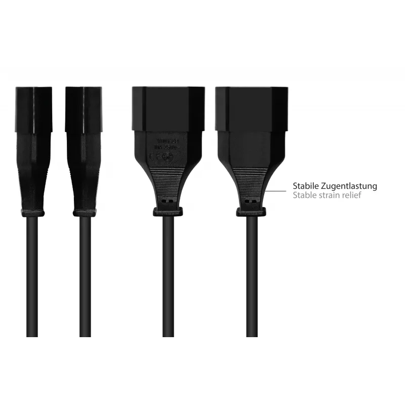 kabelmeister Euro prailginimo kabelis, Euro kištukas Type C į Euro lizdą, 0.75 mm², 0.5 m, juodas (SK0300-S005)