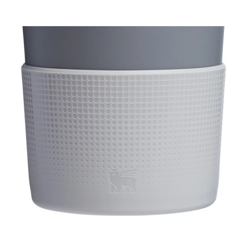 STANLEY 2 dalių apsauginių dangtelių ir šiaudelių antgalių rinkinys termo puodeliams 0,89L/0,59L The Quencher Boot + Straw Topper šviesiai pilkos spalvos