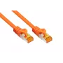 KABELMEISTER Cat.7 S/FTP tinklo kabelis, RJ45, TPE apvalkalas, be halogenų, oranžinis, 0,25 m