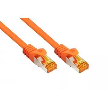 Kabelmeister RJ45 tinklo kabelis Cat. 7 S/FTP, TPE apvalkalas, be halogenų, oranžinis, 7,5 m