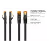 KABELMEISTER Cat.7 RJ45 komutacinis kabelis, 2 m, juodas, TPE, be halogenų