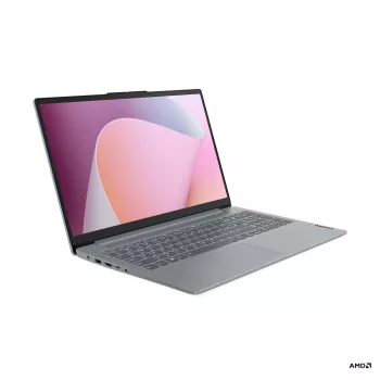 Lenovo IdeaPad Slim 3 15AMN8 15,6 colio Full HD IPS nešiojamas kompiuteris - AMD Ryzen 5, 16GB RAM, 512GB SSD, AMD Radeon 610M, Wi-Fi 6, Arctic Grey