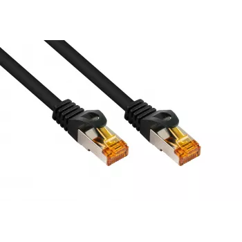 Kabelmeister Cat.7 S/FTP tinklo kabelis RJ45, TPE be halogenų, juodas, 15m