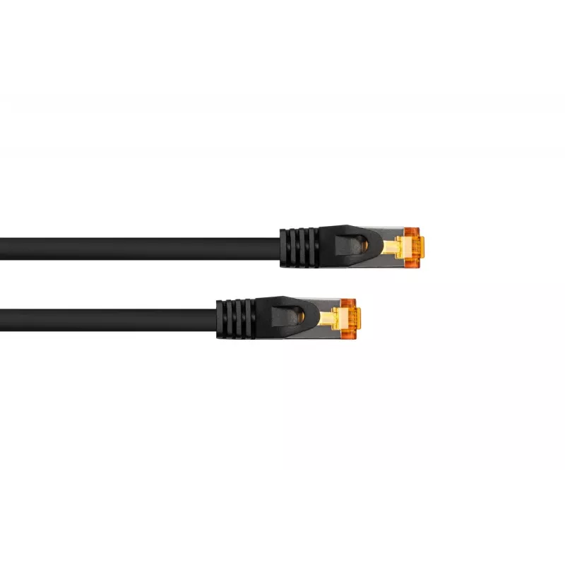 Kabelmeister Cat.7 S/FTP tinklo kabelis RJ45, TPE be halogenų, juodas, 15m