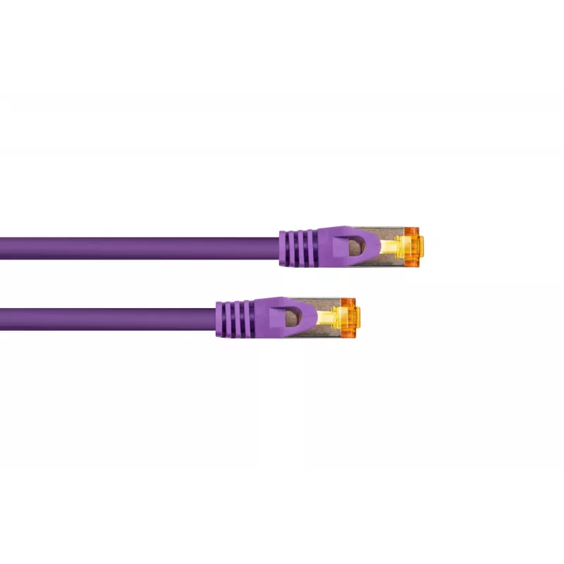 KABELMEISTER Cat.7 S/FTP tinklo kabelis, RJ45, TPE, be halogenų, violetinis, 0,5 m