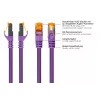 KABELMEISTER Cat.7 S/FTP tinklo kabelis, RJ45, TPE, be halogenų, violetinis, 0,5 m