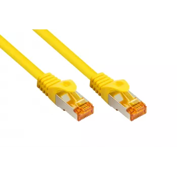 Kabelmeister Cat.7 S/FTP tinklo kabelis, 3m, geltonas, TPE apvalkalas, be halogenų, 10 Gbps