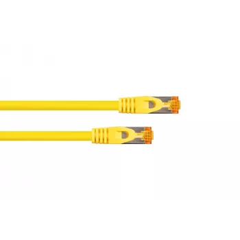 Kabelmeister Cat.7 S/FTP tinklo kabelis, 3m, geltonas, TPE apvalkalas, be halogenų, 10 Gbps