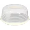 CURVER Apvali pyragų transportavimo dėžė Ø34,7x15,6 cm Kreminės spalvos