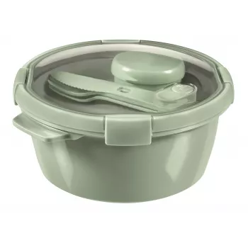 CURVER Maisto talpa Lunch Kit apvali 1.6L Smart Eco To Go Ø22x10cm švelniai žalia