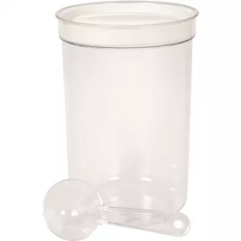 Curver Petlife apvalus gyvūnų maisto dubenėlis su šaukštu, 1,7 L, baltas