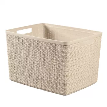 CURVER Jute pintinė L 20L 36x28x23cm kreminės spalvos
