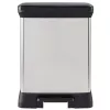 CURVER Metallic Pedal Bin Deco Bin Duo 10+18L Silver