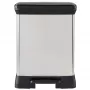 CURVER Metallic Pedal Bin Deco Bin Duo 10+18L Silver